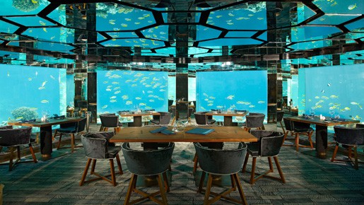 kihavah maldives Sea restaurant Sea restaurant