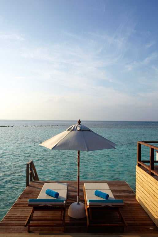kihavah maldives Water Pool Residence tanning deck Two Bedroom Over Water Pool Residence tanning deck