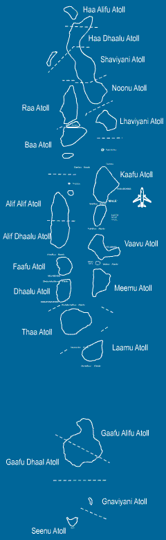 Maldives Atolls with Dhivehi Names