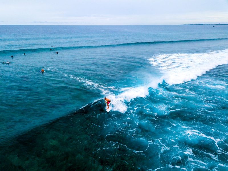 Surfing in maldives