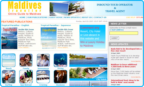 Tropical Paradise website