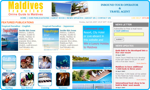 Tropical Paradise launches website 1 Tropical Paradise website